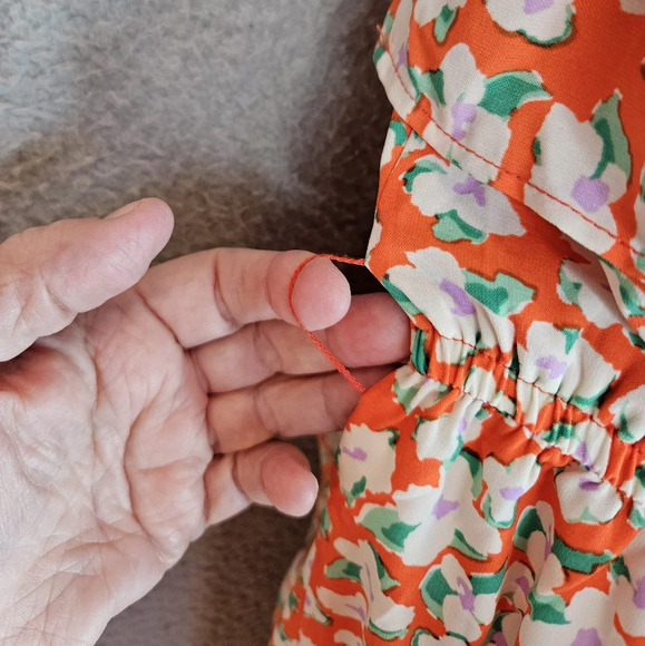 Vera Moda Mini Dress Sz S Pretty Floral One Shoulder Faux Wrap Ruffles *No Belt* - Picture 9 of 13